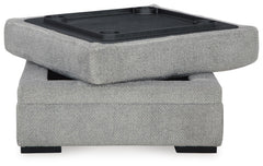 Cement, alternate view showing reversible lid and storage opening - 4