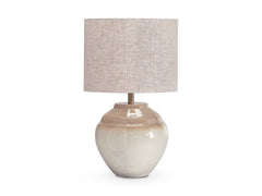 Cream/Beige table lamp, full product view - 1