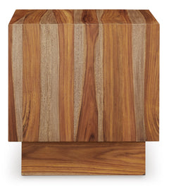 Brown Square End Table, product view 3 - 3