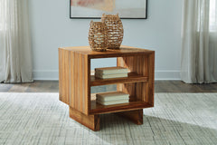 Brown Square End Table, product view 4 - 4