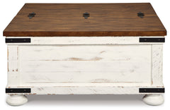White/Brown Storage Coffee Table, product view 2 - 2