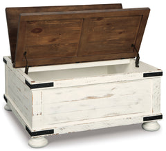 White/Brown Storage Coffee Table, product view 3 - 3