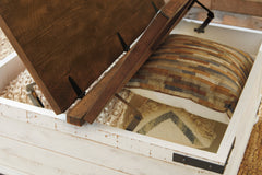 White/Brown Storage Coffee Table, product view 5 - 5