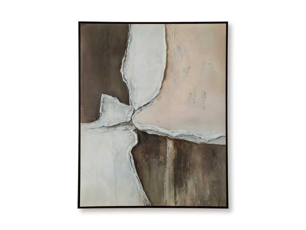 Brown/Tan/White Junward wall art, full product view