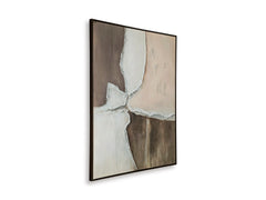 Brown/Tan/White Junward wall art, product view 2 - 2