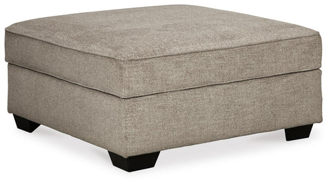 Stone Chenille Storage Ottoman with Removable Top