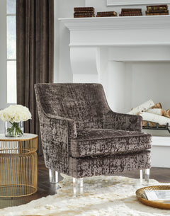 Charcoal charcoal accent chair, full product view - 1
