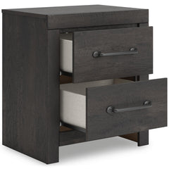 Dark Gray / Nightstand, drawers open - 2