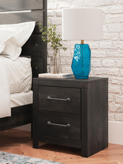 Dark Gray / Nightstand, room setting; accessories not included - 4