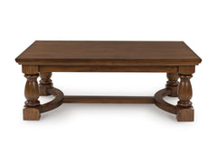 Brown rectangular coffee table, product view 2 - 2