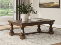 Brown rectangular coffee table, product view 5 - 5