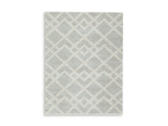 Gray/Ivory 63" x 84", complete rug product view - 5