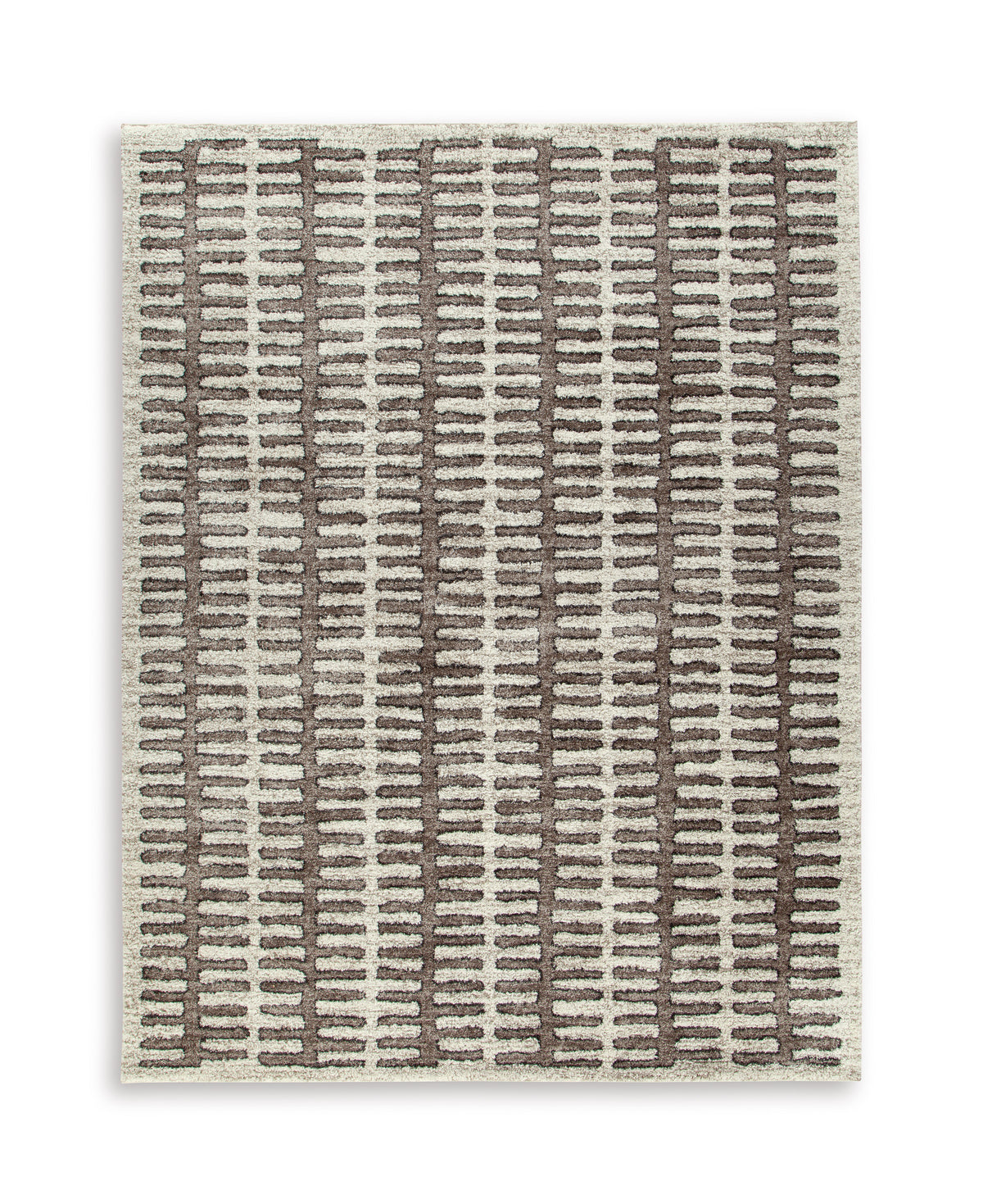 White Taupe Black 108" x 144", complete rug product view