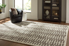White Taupe Black 108" x 144", room view; furniture excluded - 2
