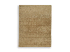 Golden Brown 93.5" x 118.13", complete rug product view - 5