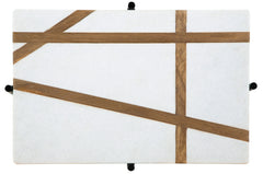 White/Light Brown Accent Table, product view 3 - 3