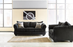 Black / Sofa and Loveseat Set, complete sofa and loveseat set; decorative pillows and rug excluded - 1