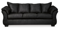 Black / Sofa and Loveseat Set, included sofa without decorative pillows - 2