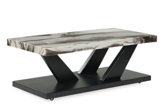 Dark Brown/White/Black three-piece table set, product view 4 - 4