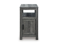 Brown/Gray chairside end table with storage and USB charging, product view 3 - 15