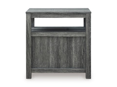 Brown/Gray chairside end table with storage and USB charging, product view 4 - 16