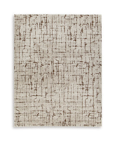 Brown/Taupe 94" x 118", complete rug product view - 5