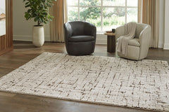 Brown/Taupe 94" x 118", room view; furniture excluded - 6