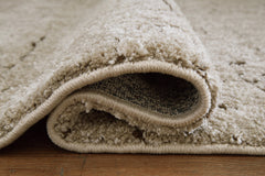 Brown/Taupe 94" x 118", rolled rug backing detail - 8