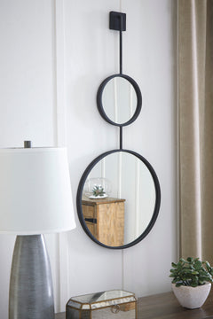 Black wall mirror, product view 3 - 3