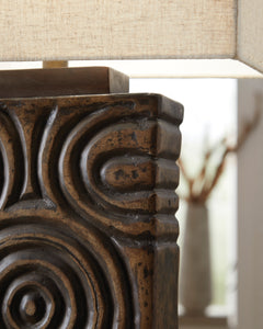 Antique Brown table lamp, product view 3 - 3