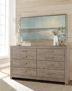 Gray, dresser in room setting; mirror and accessories excluded - 4