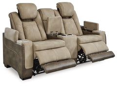 Sand, complete loveseat with footrests extended - 3