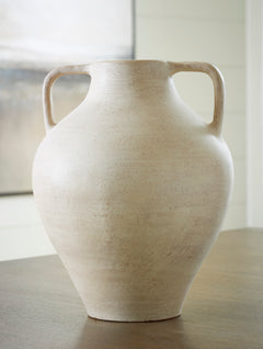 Antique Beige 15.38-inch height vase, full product view - 1