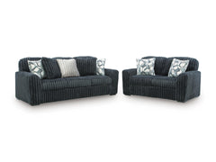 Gunmetal / Sofa and Loveseat Set, complete matching set - 5