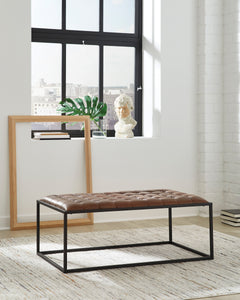 Brown/Black, cocktail ottoman room view; accessories excluded - 3
