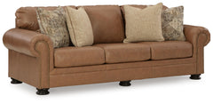 Caramel, complete Queen sleeper sofa, angled view - 3