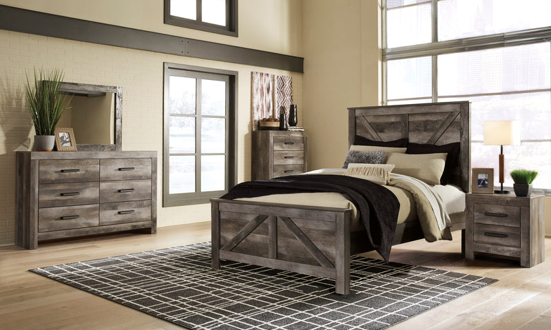 Rustic Gray Crossbuck Beds and Bedroom Furniture