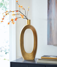 Antique Gold Finish Lawtonville 21.75-inch vase, product view 5 - 5