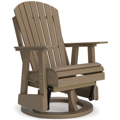 Driftwood outdoor swivel glider chair, full product view - 7