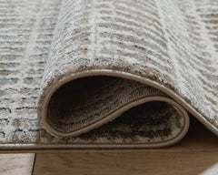 Multi 63" x 84.25", rolled rug backing detail - 8