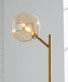 Amber/Gold Finish floor lamp, product view 3 - 3
