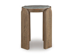 Gray/White/Brown Accent Table, product view 2 - 2