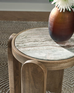 Gray/White/Brown Accent Table, product view 3 - 3