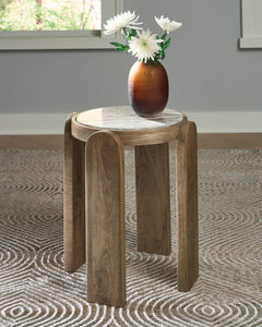 Gray/White/Brown Accent Table, product view 5 - 5