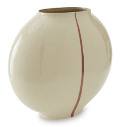 Cream Sheabourne 12.5-inch vase, full product view - 6