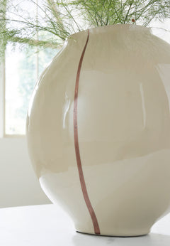 Cream Sheabourne 12.5-inch vase, product view 3 - 8
