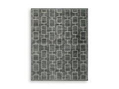 Black/Gray 95.25" x 120.38", complete rug product view - 1