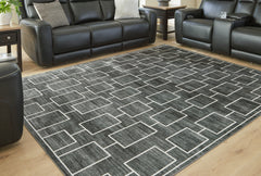Black/Gray 95.25" x 120.38", room view; furniture excluded - 2