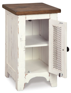 White/Brown Chairside End Table, product view 4 - 4
