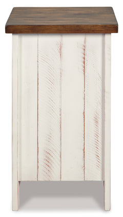 White/Brown Chairside End Table, product view 5 - 5